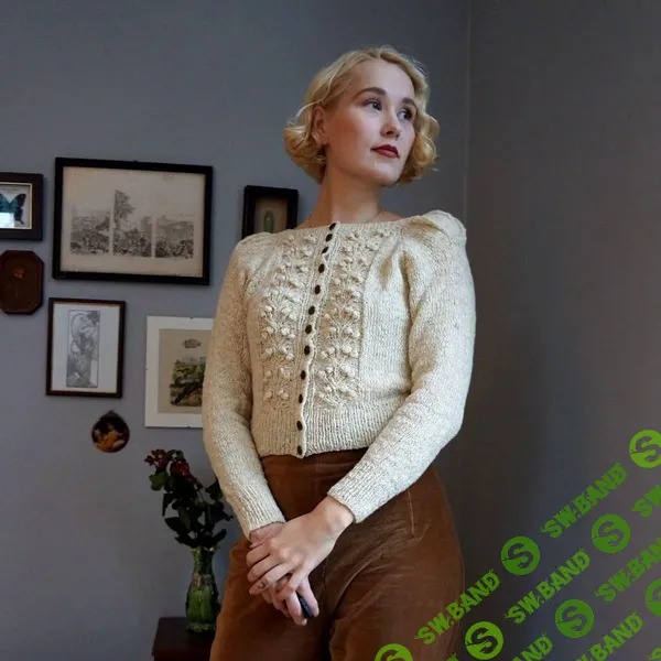 [Вязание] Вязаный спицами женский винтажный жакет Forest Berry [Вяжи.ру] [Fabel Knitwear]