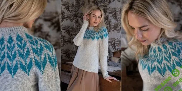 [Вязание] Жаккардовый пуловер крючком Isop [Вяжи.ру] [Anna Erlandsson]
