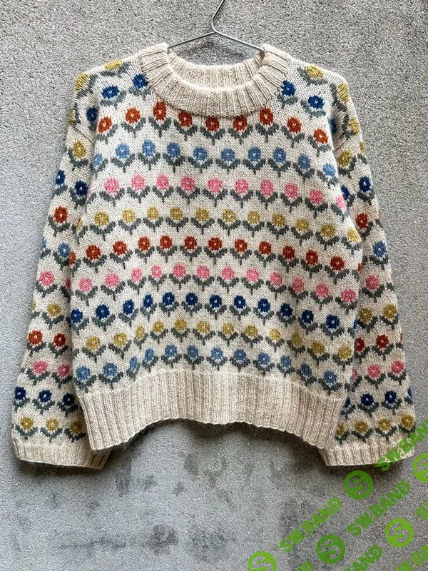 [Вязание] Жаккардовый пуловер спицами Anemone [Вяжи.ру] [Pernille Larsen]