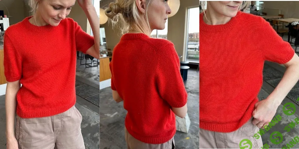 [Вязание] Женский топ вязаный спицами сверху - Poppy [PetiteKnit]