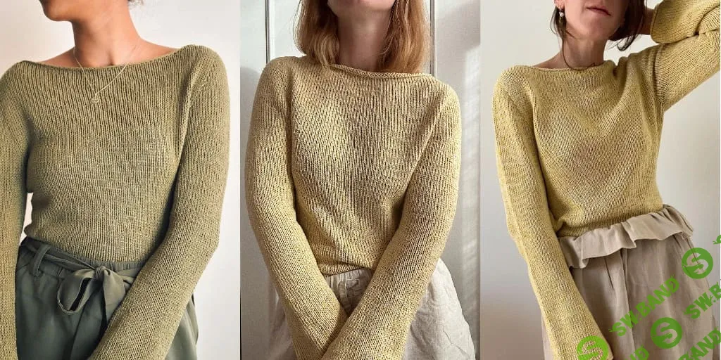 [Вяжи.ру] Вязанный спицами пуловер Blouse No.1 (2023)