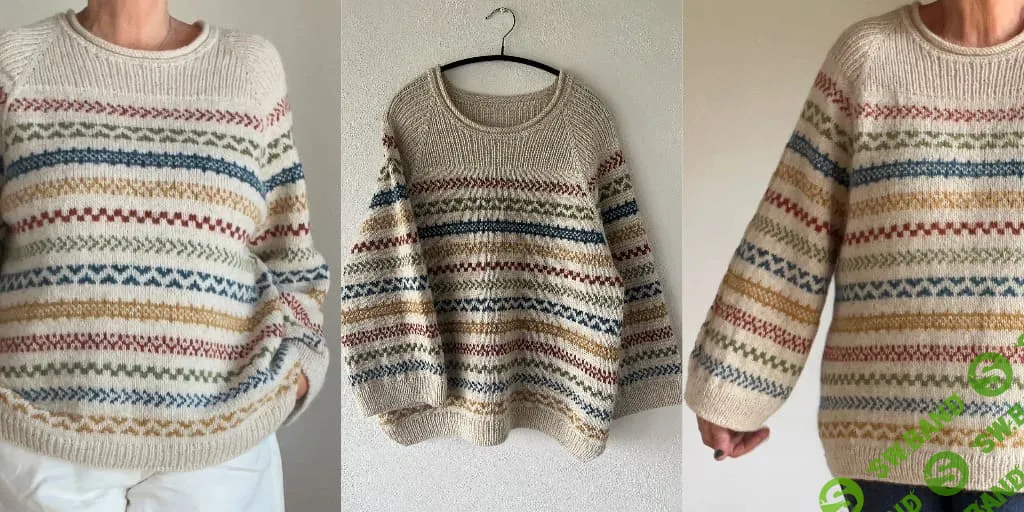 [Вяжи.ру] Жаккардовый пуловер спицами Villekulla (2023)