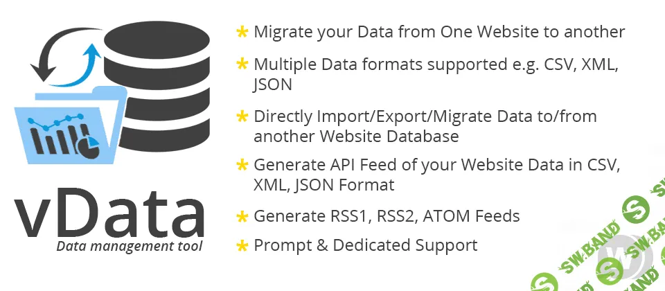[wdmtech] vData v2.9.23 - импорт/экспорт данных для Joomla