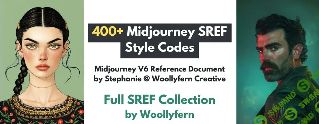 [Woollyfern Creative] Коллекция 400+ стилей Midjourney (2025)